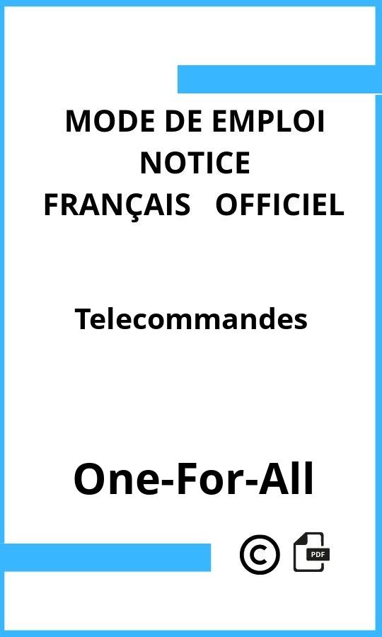 Mode d'emploi four One-For-All Telecommandes Français