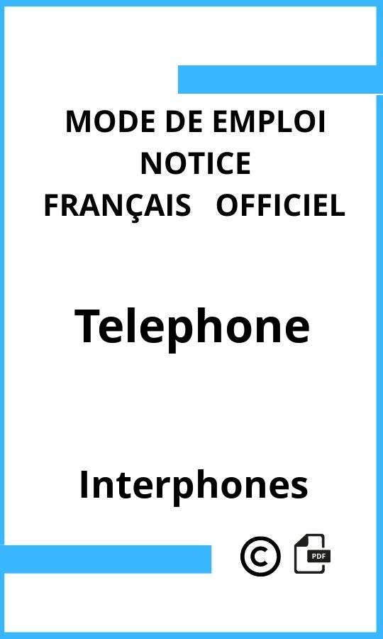 Mode d'emploi four Telephone Interphones Français