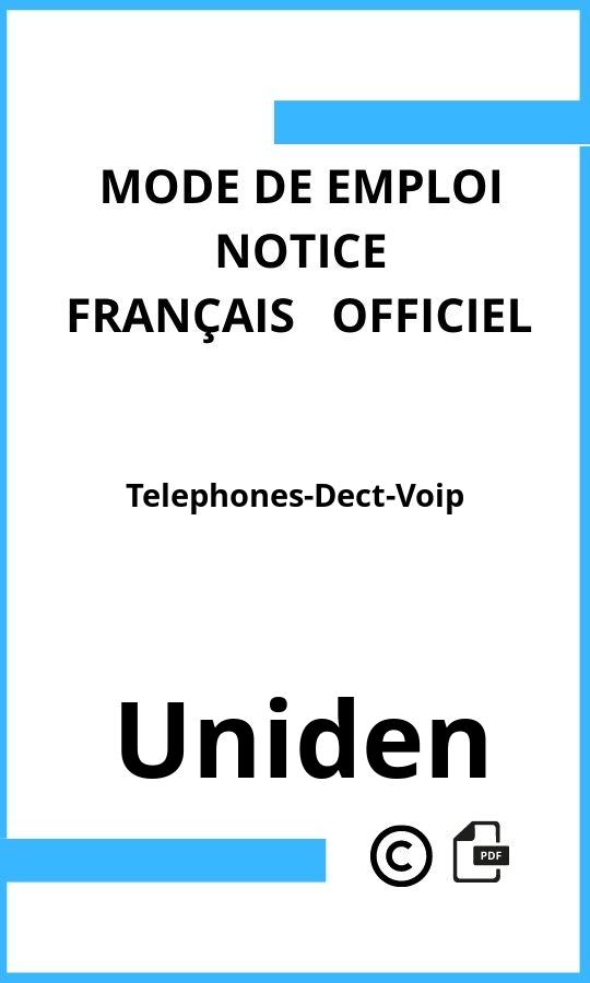 Mode d'emploi four Telephones-Dect-Voip Uniden Français