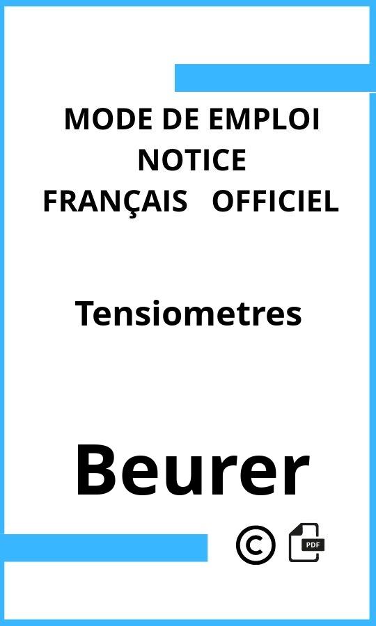 Mode d'emploi four Beurer Tensiometres Français