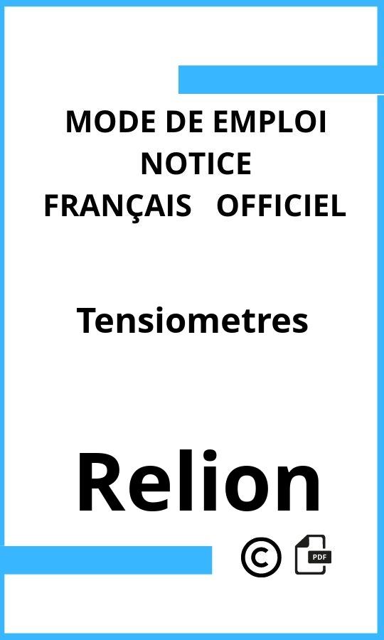 Relion Tensiometres Mode d'emploi Français