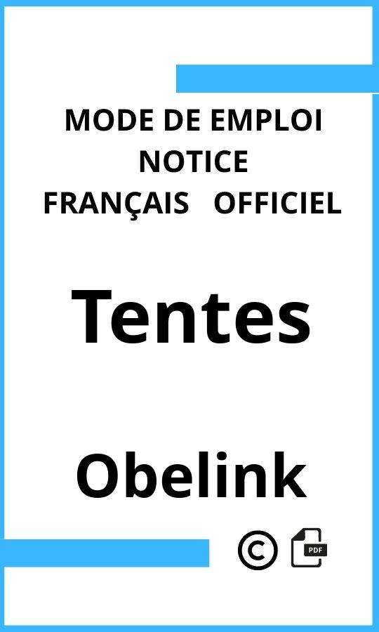 Obelink Tentes Mode d'emploi Français