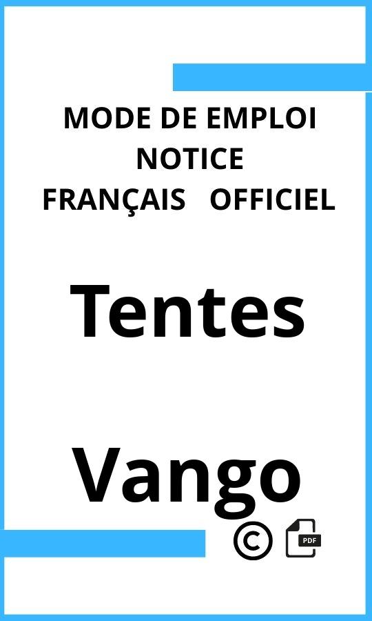 Vango Tentes Mode d'emploi Français