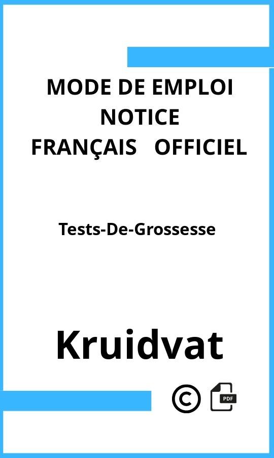 Kruidvat Tests-De-Grossesse Mode d'emploi Français