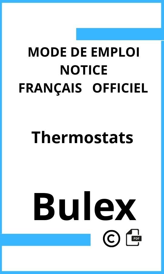 Mode d'emploi four Bulex Thermostats Français