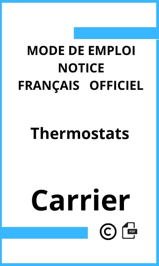 Mode d'emploi four Carrier Thermostats Français