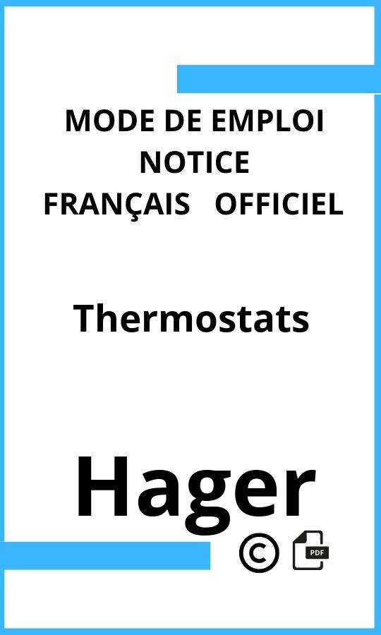 Thermostats Hager Mode d'emploi Français