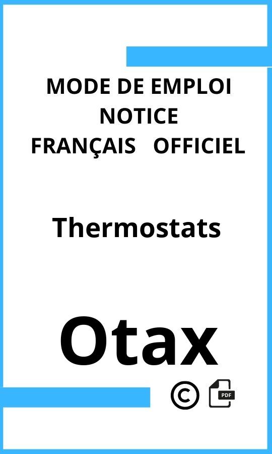 Mode d'emploi four Otax Thermostats Français