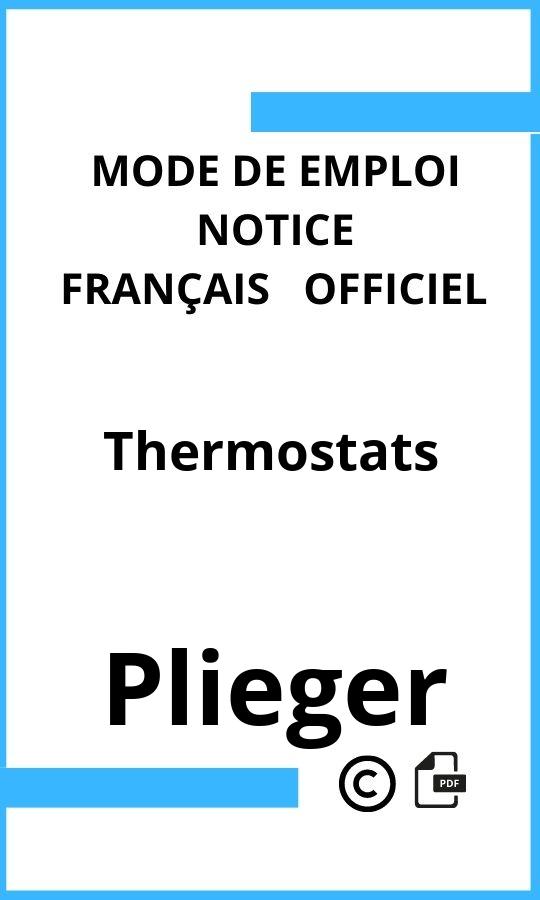 Plieger Thermostats Mode d'emploi Français