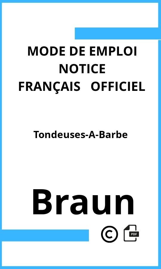 Tondeuses-A-Barbe Braun Mode d'emploi Français