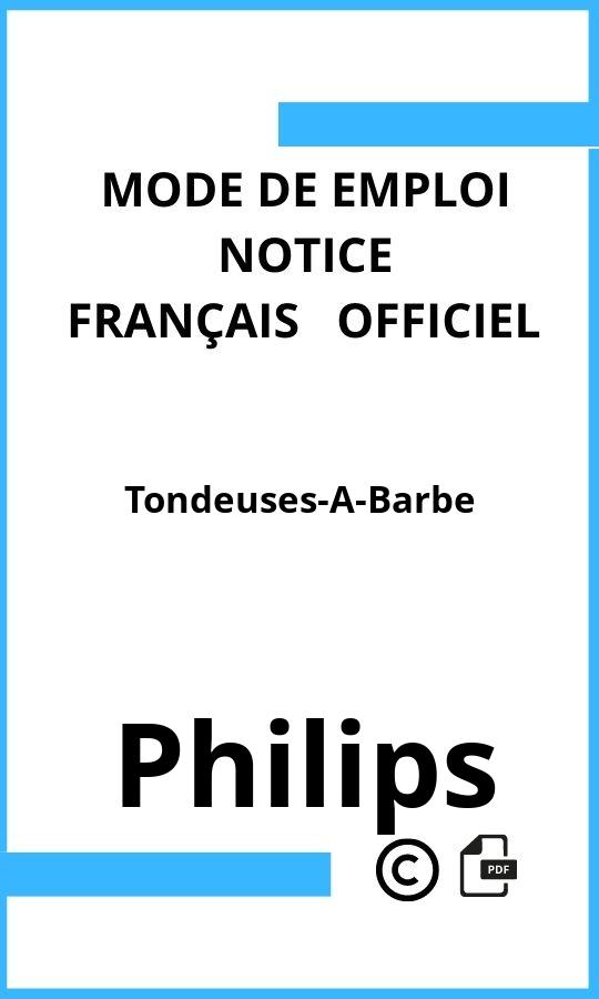 Mode d'emploi four Tondeuses-A-Barbe Philips Français