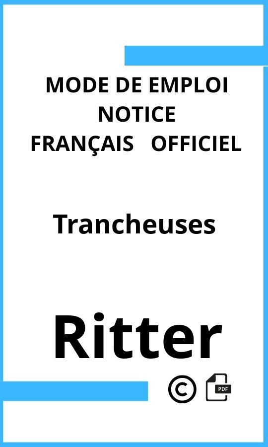 Mode d'emploi four Trancheuses Ritter Français