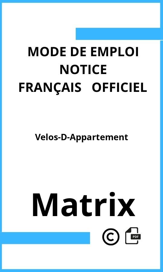 Mode d'emploi four Velos-D-Appartement Matrix Français