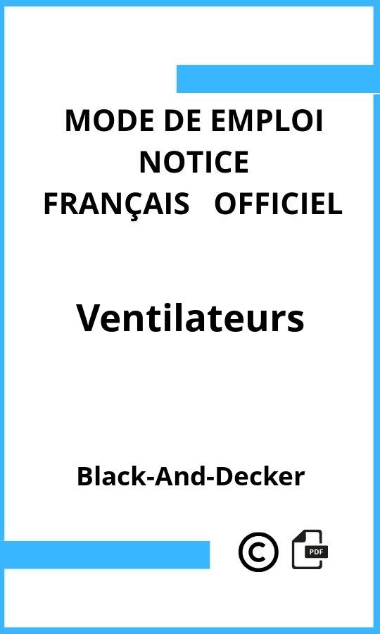 Mode d'emploi four Ventilateurs Black-And-Decker Français