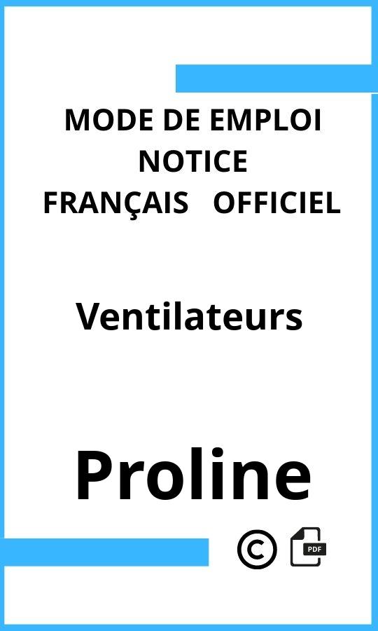 Mode d'emploi four Proline Ventilateurs Français