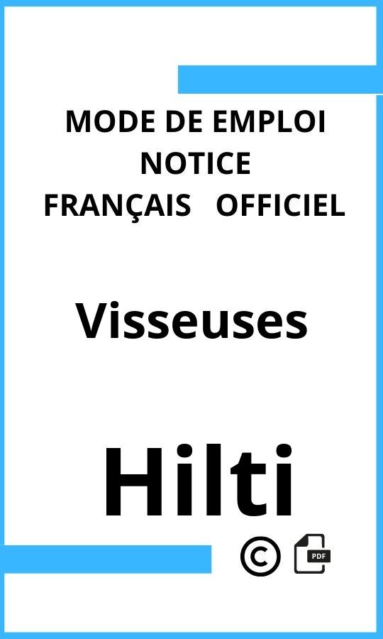 Hilti Visseuses Mode d'emploi Français