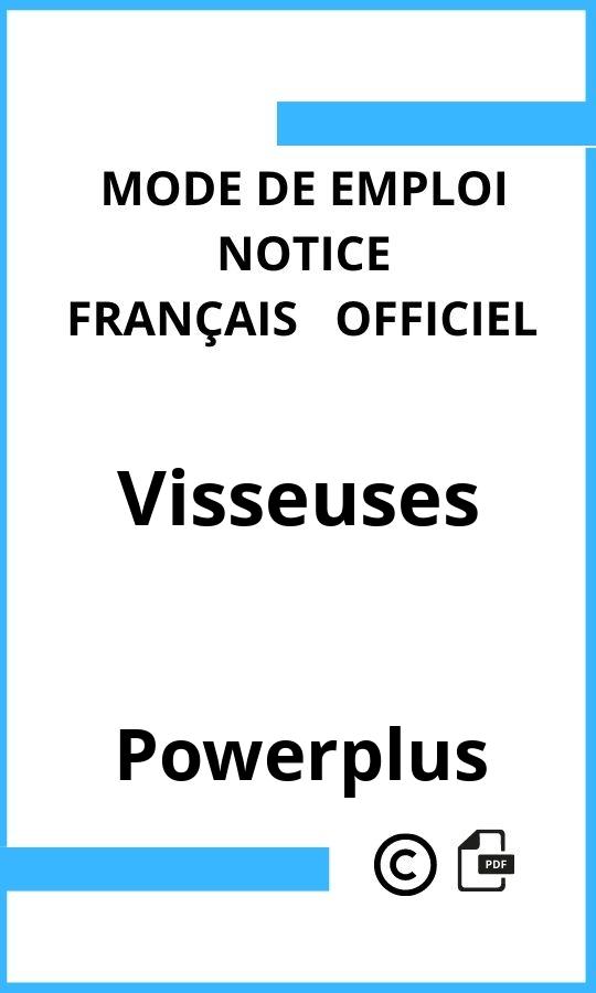 Powerplus Visseuses Mode d'emploi Français