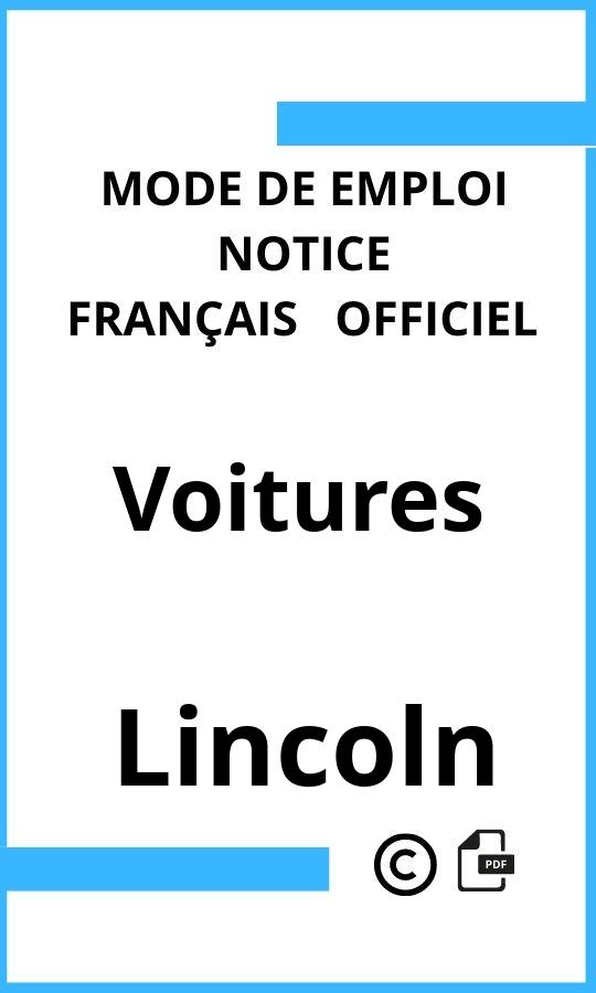 Mode d'emploi four Voitures Lincoln Français