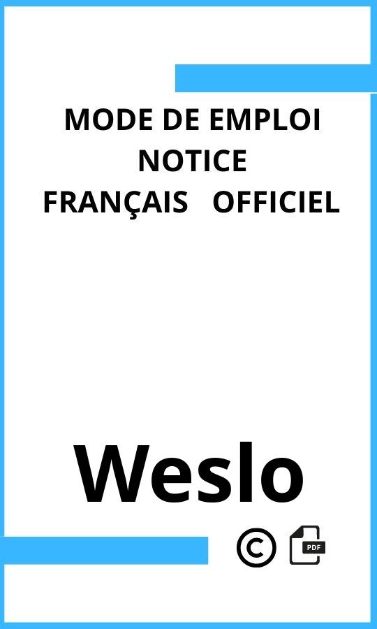 Mode d'emploi four Weslo  Français