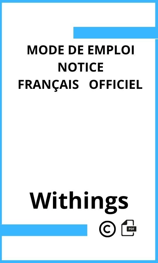 Mode d'emploi four Withings  Français